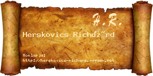 Herskovics Richárd névjegykártya